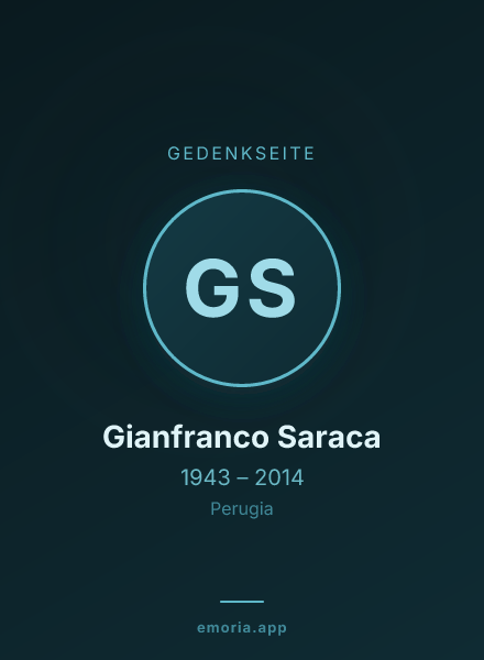 Gedenkportrait von Gianfranco Saraca