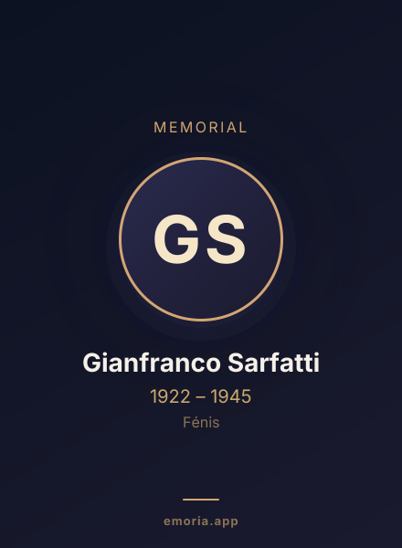Memorial portrait of Gianfranco Sarfatti