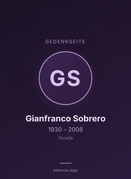 Gedenkportrait von Gianfranco Sobrero
