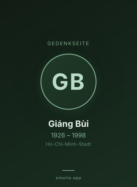 Gedenkportrait von Giáng Bùi