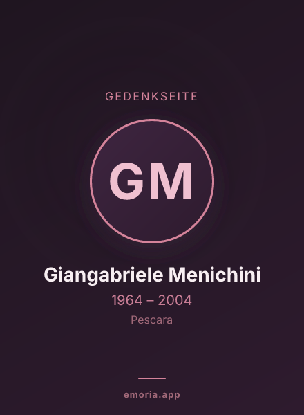 Gedenkportrait von Giangabriele Menichini