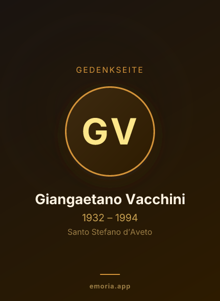 Gedenkportrait von Giangaetano Vacchini
