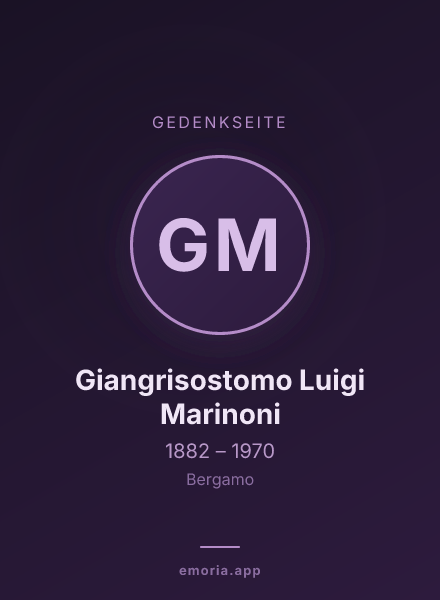Gedenkportrait von Giangrisostomo Luigi Marinoni