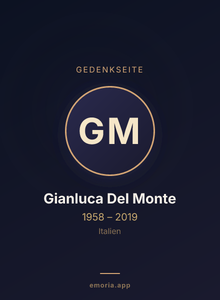 Gedenkportrait von Gianluca Del Monte