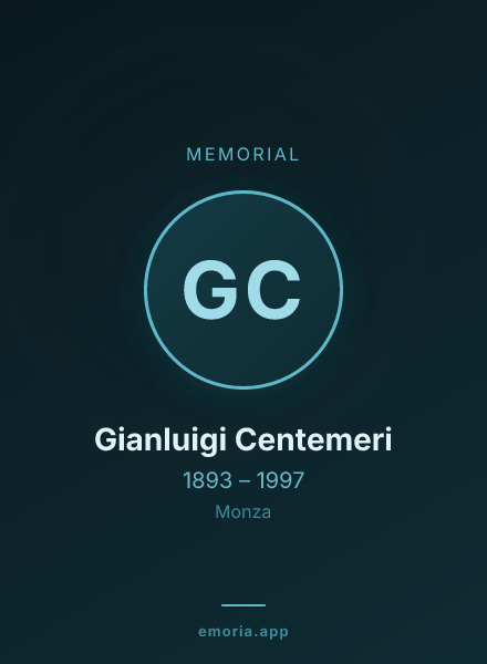 Memorial portrait of Gianluigi Centemeri