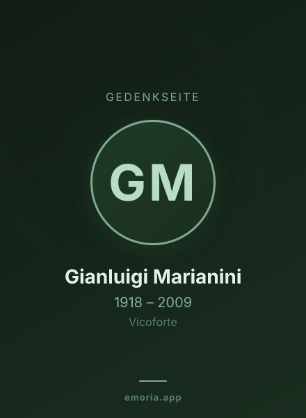 Gedenkportrait von Gianluigi Marianini