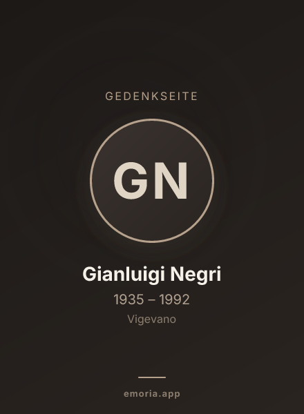 Gedenkportrait von Gianluigi Negri