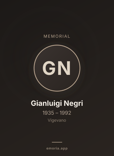 Memorial portrait of Gianluigi Negri