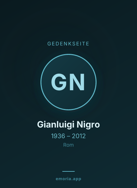 Gedenkportrait von Gianluigi Nigro