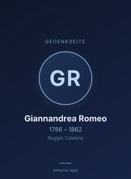 Gedenkportrait von Giannandrea Romeo