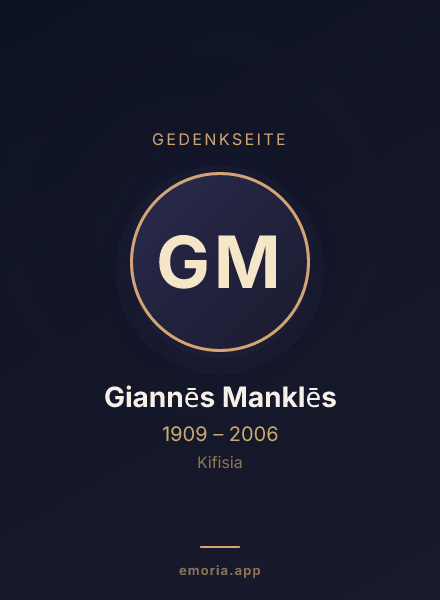 Gedenkportrait von Giannēs Manklēs