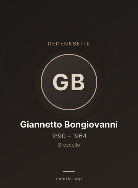 Gedenkportrait von Giannetto Bongiovanni