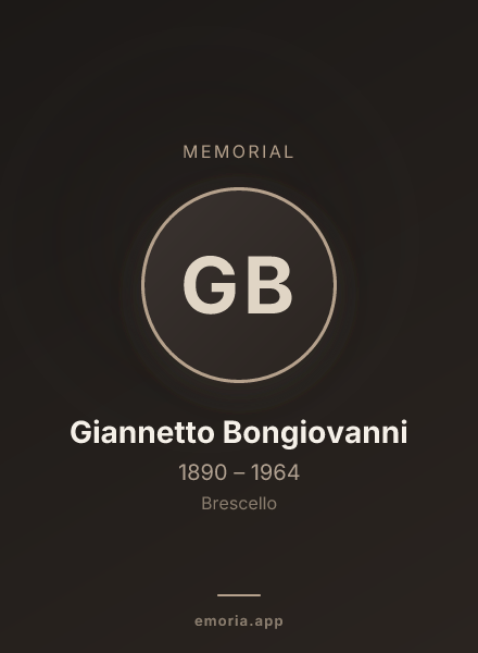 Memorial portrait of Giannetto Bongiovanni