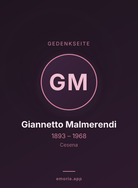 Gedenkportrait von Giannetto Malmerendi