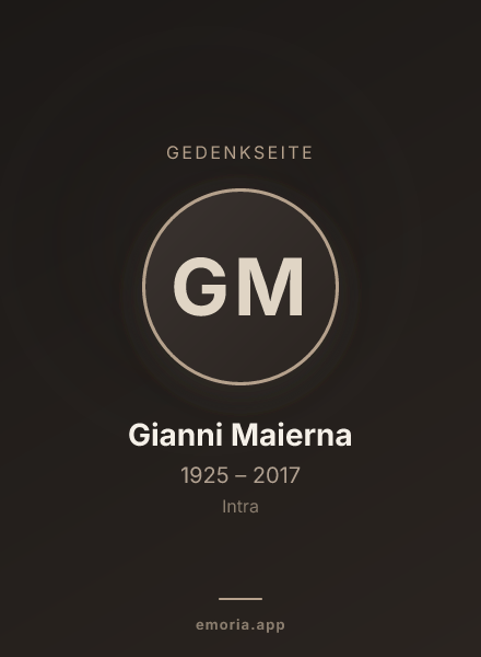 Gedenkportrait von Gianni Maierna