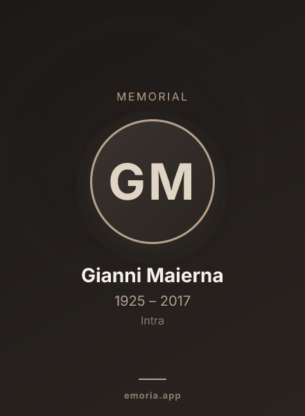 Memorial portrait of Gianni Maierna