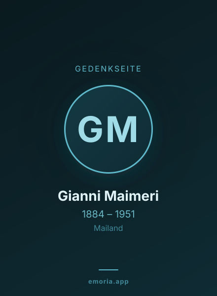 Gedenkportrait von Gianni Maimeri