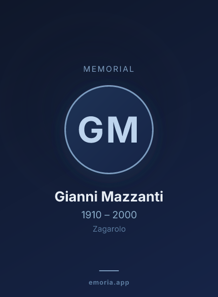 Memorial portrait of Gianni Mazzanti