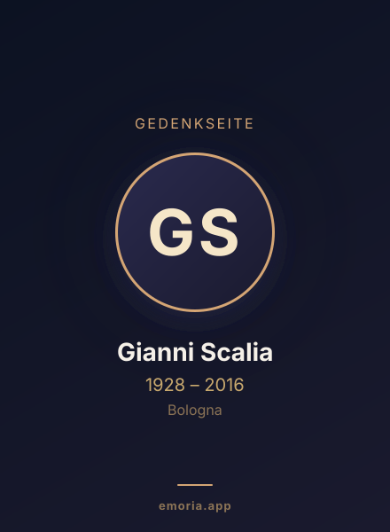 Gedenkportrait von Gianni Scalia