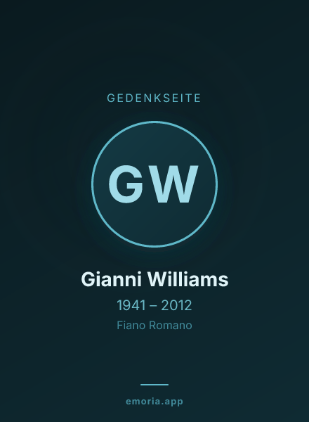 Gedenkportrait von Gianni Williams