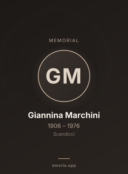 Memorial portrait of Giannina Marchini