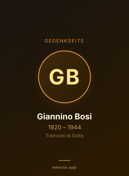 Gedenkportrait von Giannino Bosi