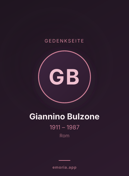 Gedenkportrait von Giannino Bulzone
