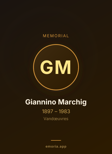 Memorial portrait of Giannino Marchig