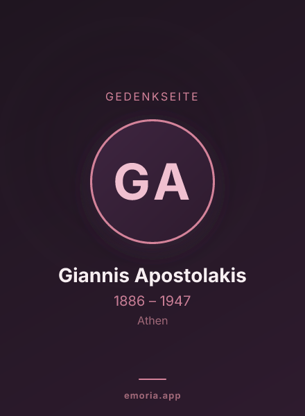 Gedenkportrait von Giannis Apostolakis