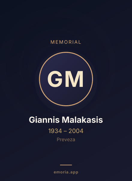 Memorial portrait of Giannis Malakasis