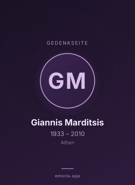 Gedenkportrait von Giannis Marditsis