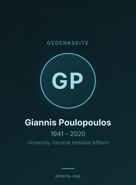 Gedenkportrait von Giannis Poulopoulos