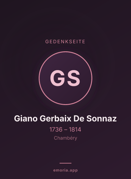 Gedenkportrait von Giano Gerbaix De Sonnaz
