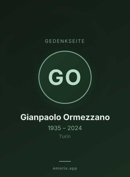 Gedenkportrait von Gianpaolo Ormezzano