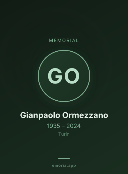 Memorial portrait of Gianpaolo Ormezzano