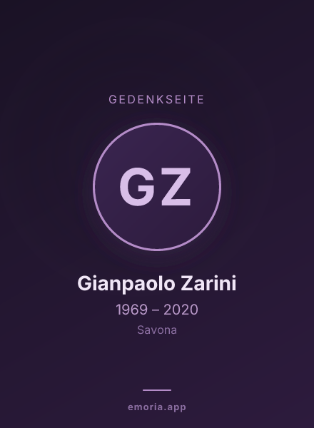 Gedenkportrait von Gianpaolo Zarini
