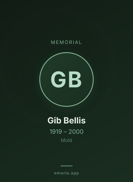Memorial portrait of Gib Bellis