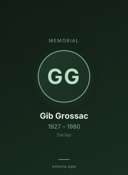 Memorial portrait of Gib Grossac