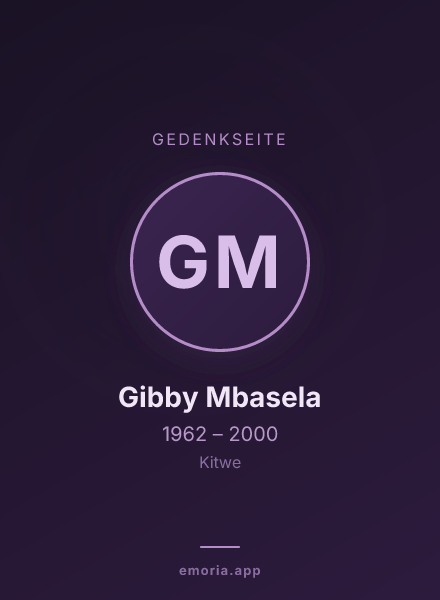Gedenkportrait von Gibby Mbasela