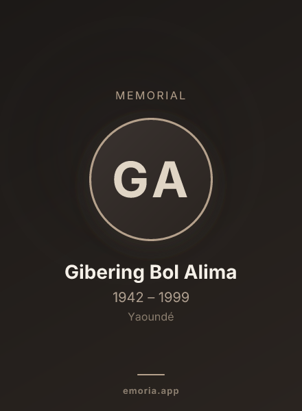Memorial portrait of Gibering Bol Alima