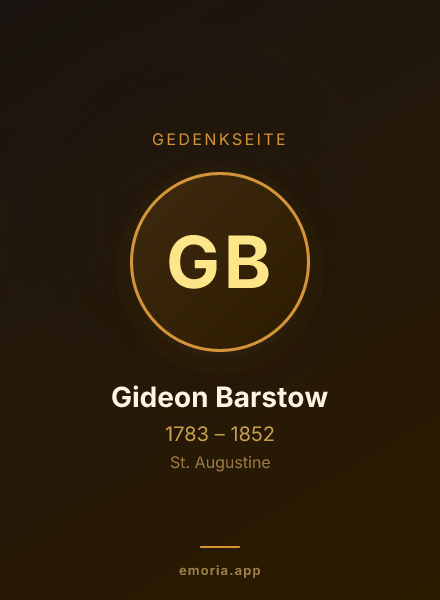 Gedenkportrait von Gideon Barstow