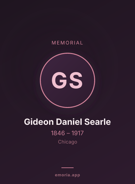 Memorial portrait of Gideon Daniel Searle