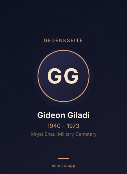 Gedenkportrait von Gideon Giladi