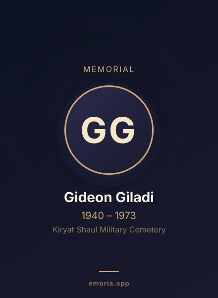 Memorial portrait of Gideon Giladi