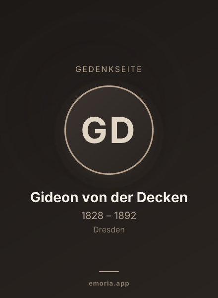 Gedenkportrait von Gideon von der Decken