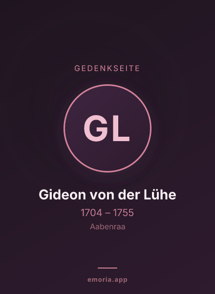 Gedenkportrait von Gideon von der Lühe