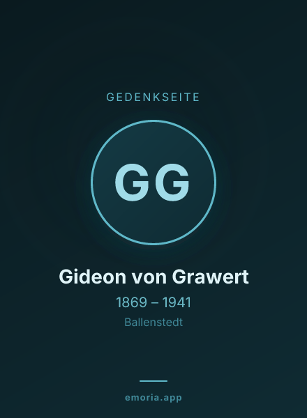 Gedenkportrait von Gideon von Grawert