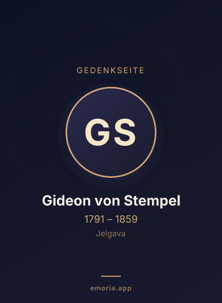 Gedenkportrait von Gideon von Stempel