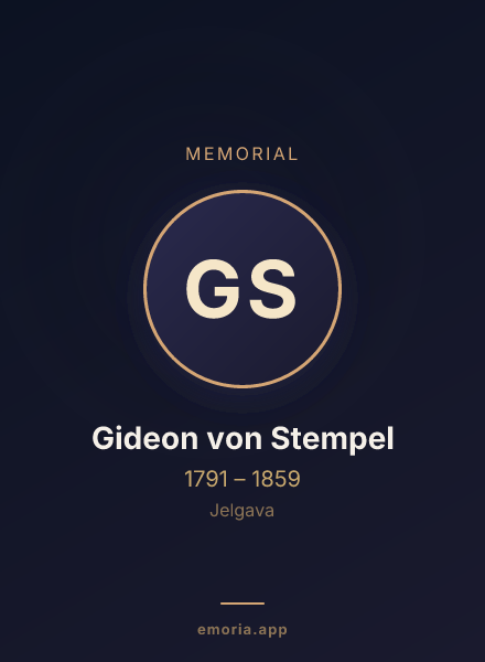 Memorial portrait of Gideon von Stempel