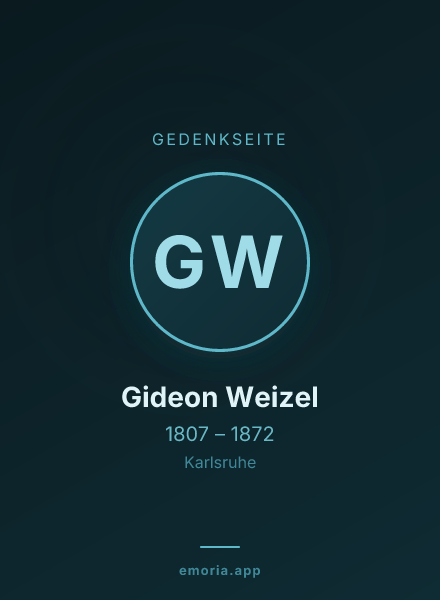 Gedenkportrait von Gideon Weizel